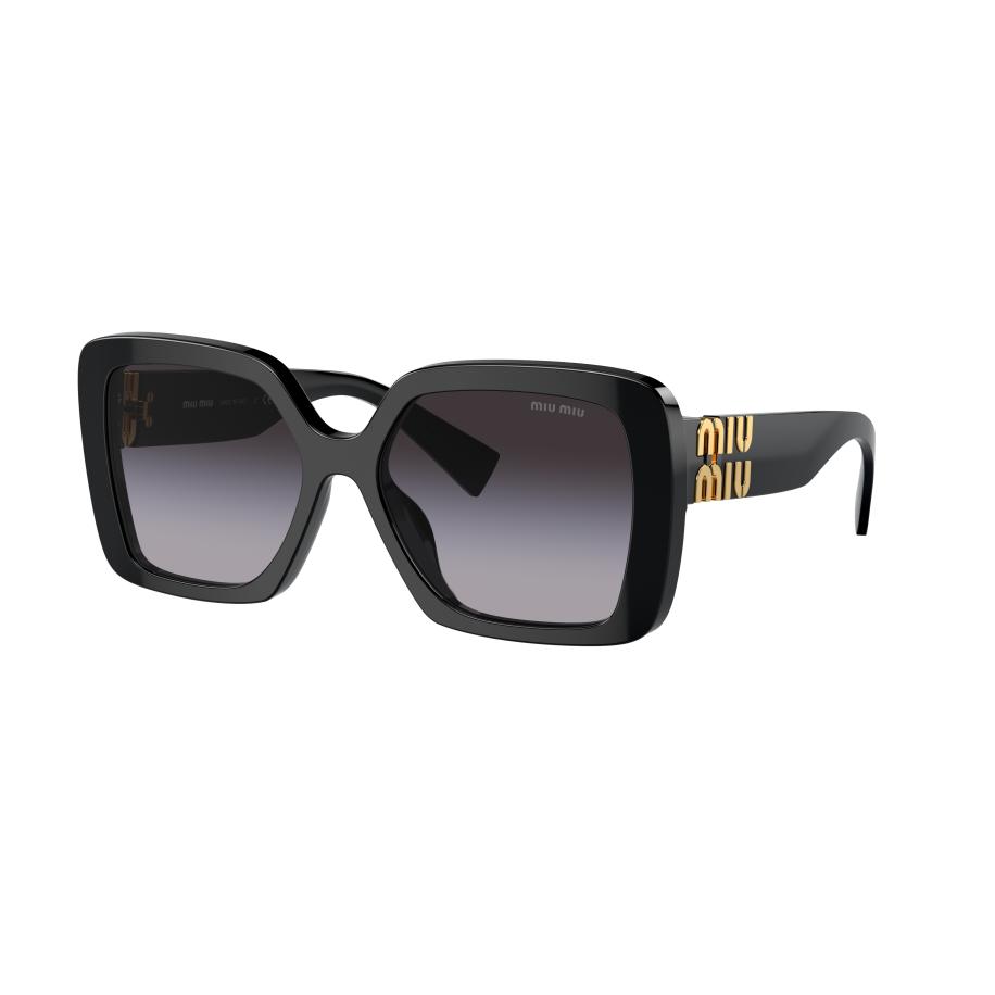 Miu Miu MU10YS 1AB5D1 Zwart Dames Zonnebril Grijs