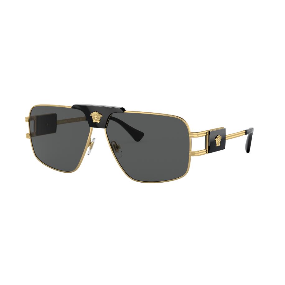 Versace Mannelijk Sunglass VE2251 - Framekleur: Goud, Lenskleur: Donkergrijs Grijs
