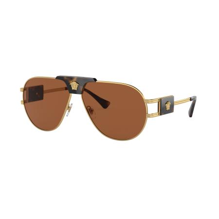 Versace VE2252 Aziatische pasvorm 147073 Goud Heren Zonnebril