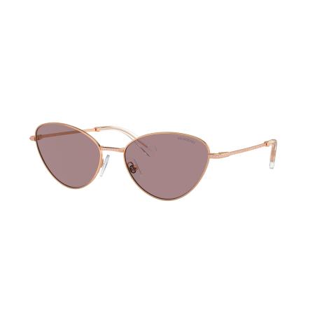 Swarovski Vrouwelijk Sunglass SK7014 - Framekleur: Roségoud, Lenskleur: Lichtpaars bruin