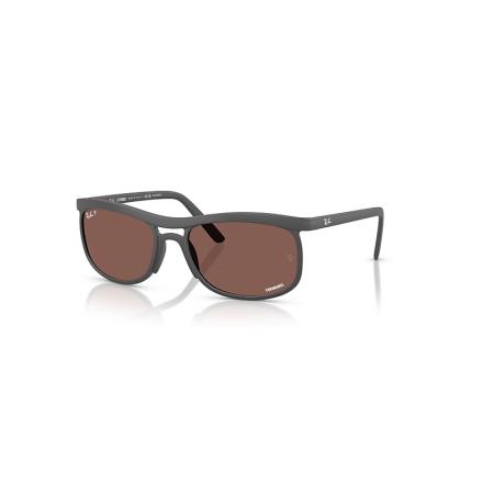 Ray-Ban Rb4452ch Chromance Liteforce zonnebril Zand Grijs montuur Violet glazen Gepolariseerd 59-20