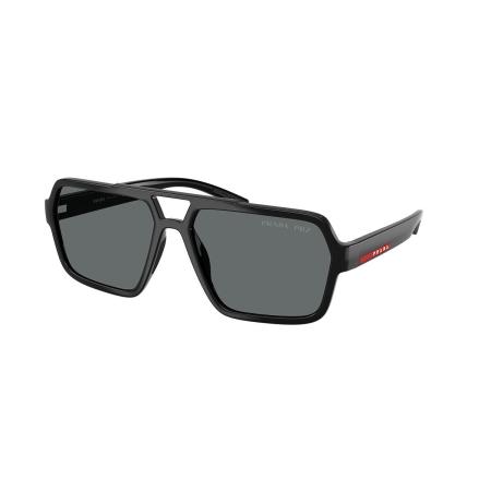 Prada Linea Rossa PS A06SF Aziatische pasvorm Polarized 1AB02G Zwart Heren Zonnebril