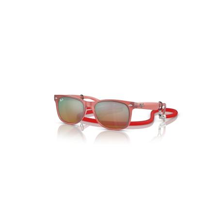 Ray-Ban New Wayfarer Kids zonnebril Opaal Rood montuur Oranje glazen 47-15