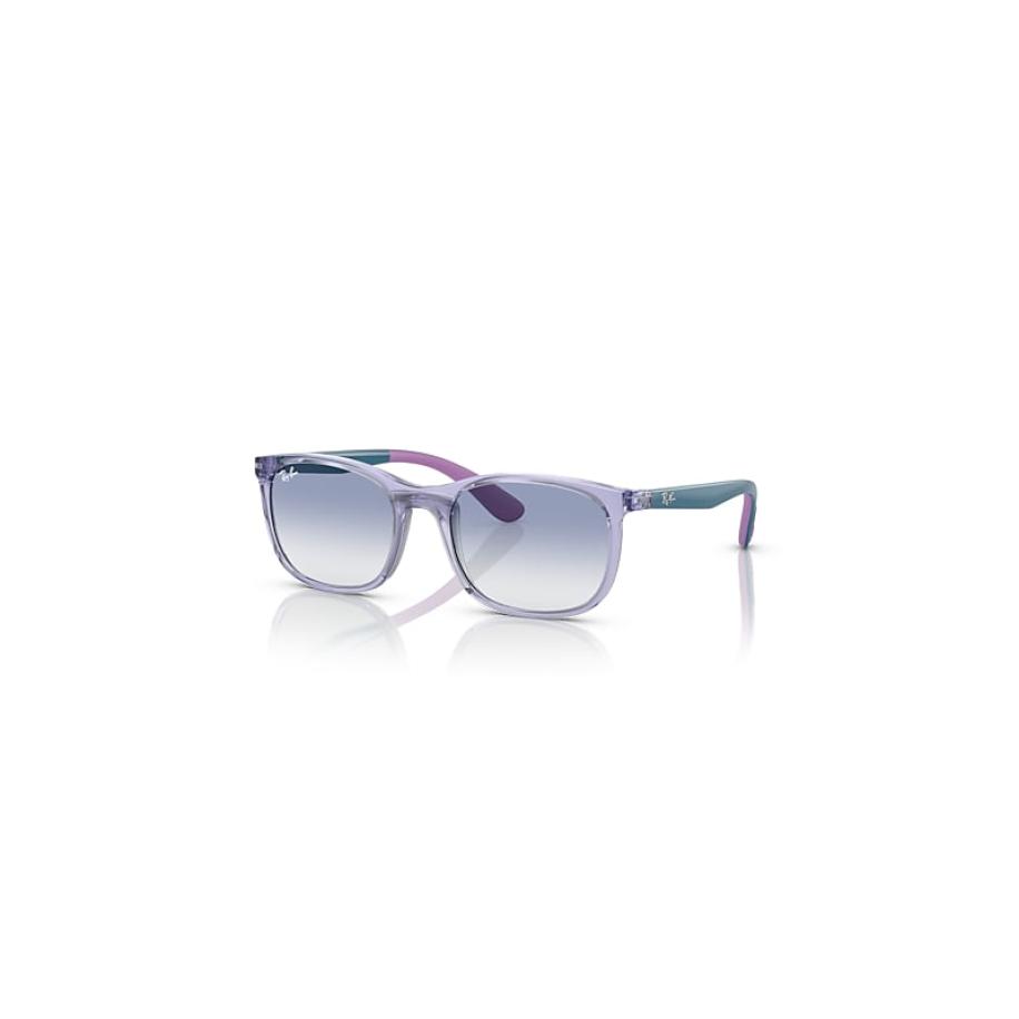 Ray-Ban Rb9076s Kids zonnebril Transparant Violet montuur Blauw glazen 49-17 Multicolor