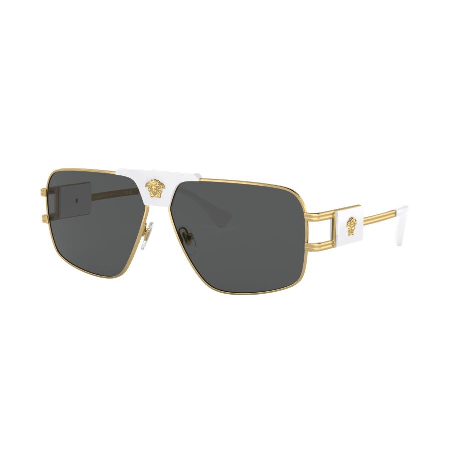 Versace Mannelijk Sunglass VE2251 - Framekleur: Goud, Lenskleur: Donkergrijs Grijs