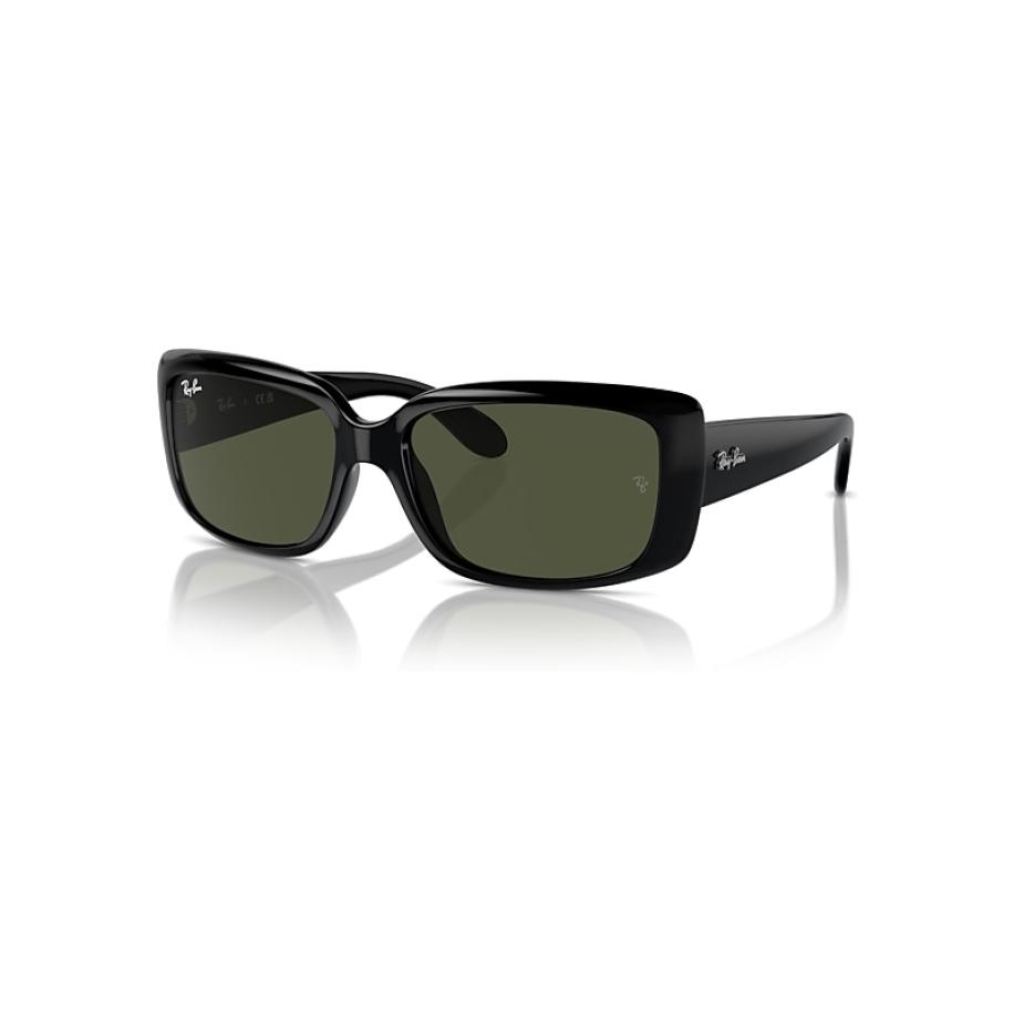 Ray-Ban Rb4389 zonnebril Zwart montuur Groen glazen 58-17 Zwart