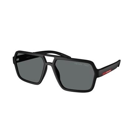 Prada Linea Rossa PS A06SF Aziatische pasvorm Polarized DG002G Zwart Heren Zonnebril