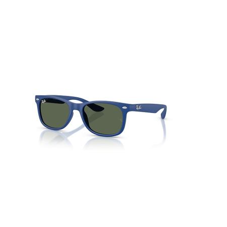 Ray-Ban New Wayfarer Kids zonnebril Rubber Blauw montuur Groen glazen 47-15
