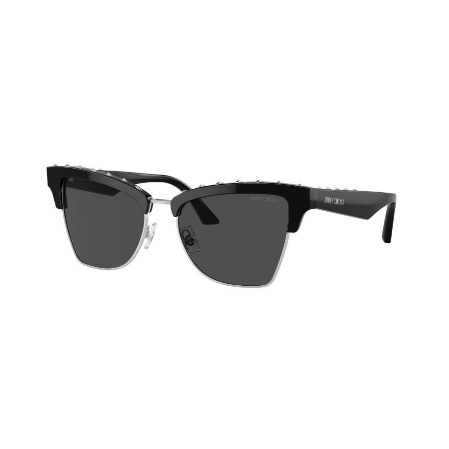 Jimmy Choo Vrouwelijk Sunglass JC5014 - Framekleur: Zwart/Zilver, Lenskleur: Donkergrijs Grijs