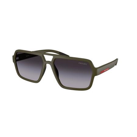 Prada Linea Rossa PS A06SF Aziatische pasvorm 15X09U Groen Heren Zonnebril