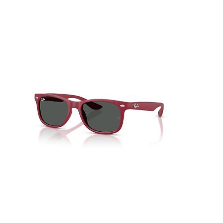 Ray-Ban New Wayfarer Kids zonnebril Rubber Bordeaux montuur Grijs glazen 47-15