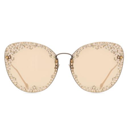 Salvatore Ferragamo SF 178SR FIORE SPECIAL 718 Goud Dames Zonnebril