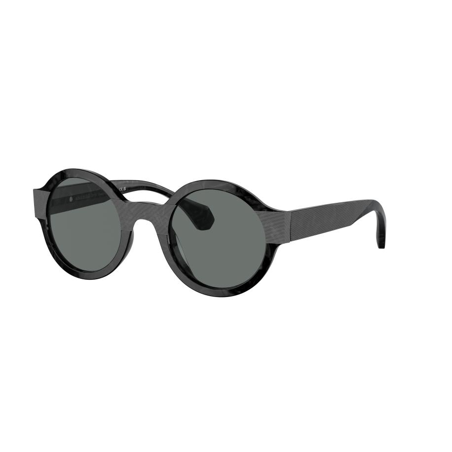 Alain Mikli Unisex Sunglass A05505 - Framekleur: Noir Nacree, Lenskleur: Polar Blauw Blauw