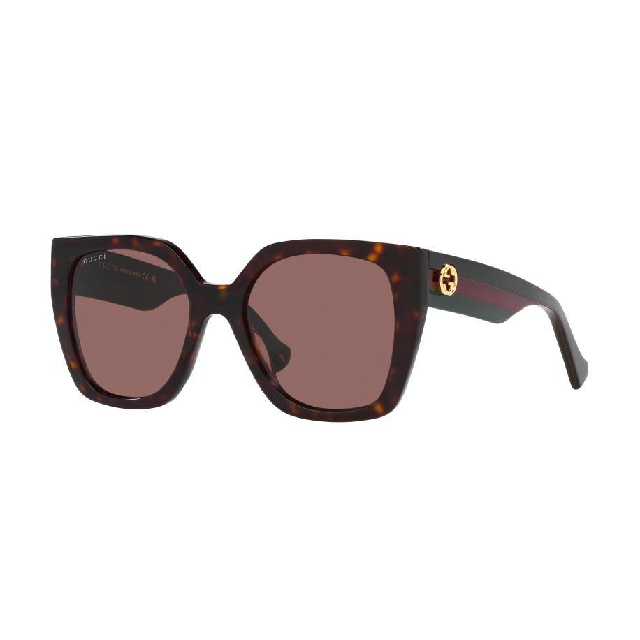 Gucci Vrouwelijk Sunglass GG1300S - Framekleur: Tortoise, Lenskleur: Bruin Bruin