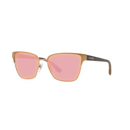 Sunglass Hut Collection Vrouwelijk Sunglass HU1007 - Framekleur: Roségoud mat roségoud, Lenskleur: Roze