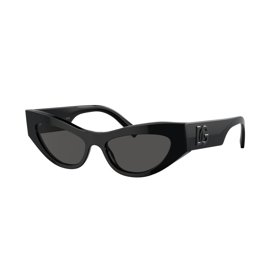 Dolce&Gabbana Vrouwelijk Sunglass DG4450 - Framekleur: Zwart, Lenskleur: Donkergrijs Grijs