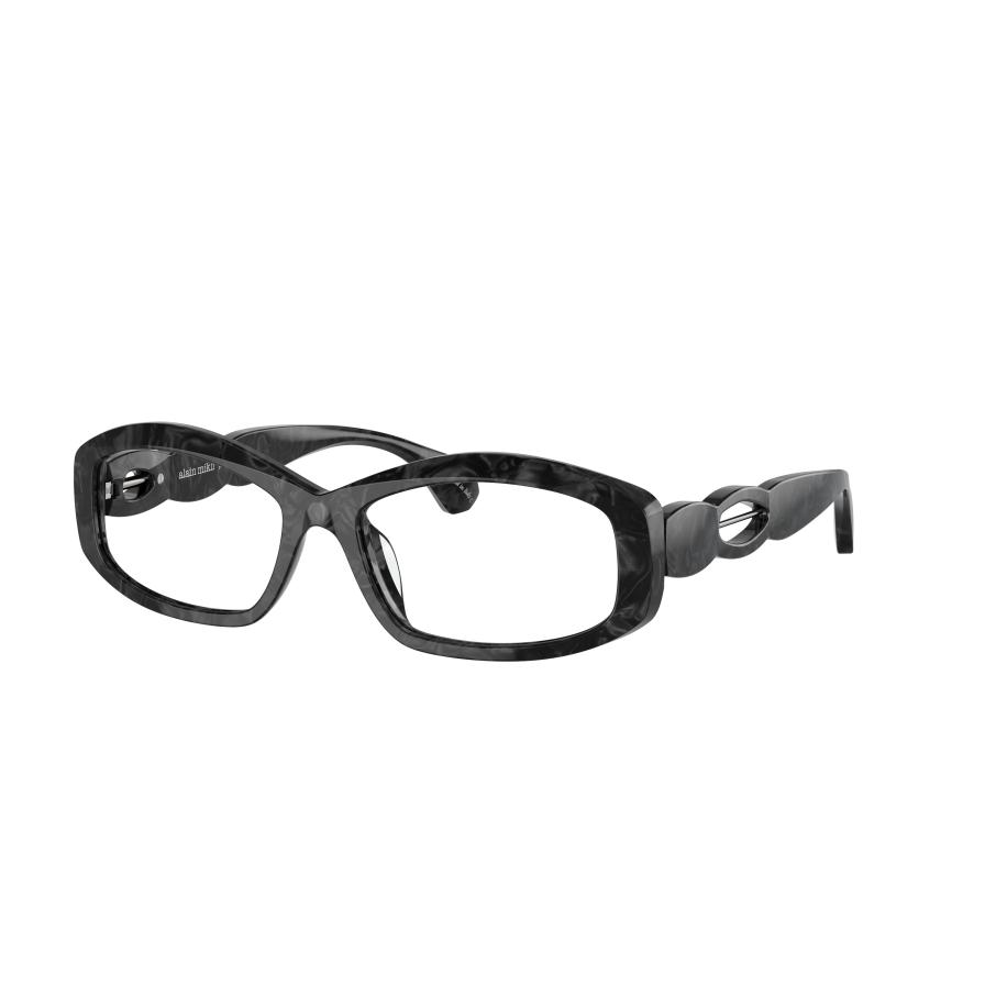 Alain Mikli Vrouwelijk Sunglass A05502 - Framekleur: Noir Nacree, Lenskleur: Meekl helder naar grijs kwarts Multicolor
