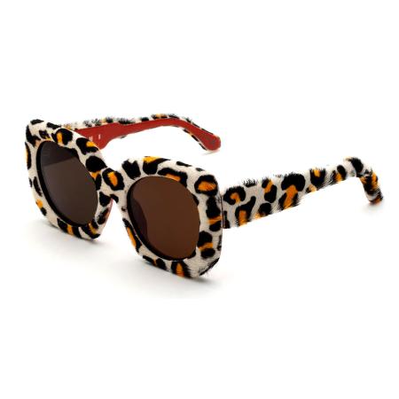 Marni Jellyfish Lake Delacouri Leopard 0ZT Wit Heren Zonnebril