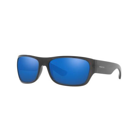 Sunglass Hut Collection Mannelijk Sunglass HU2013 - Framekleur: Donkergrijs, Lenskleur: Blauw gespiegeld blauw