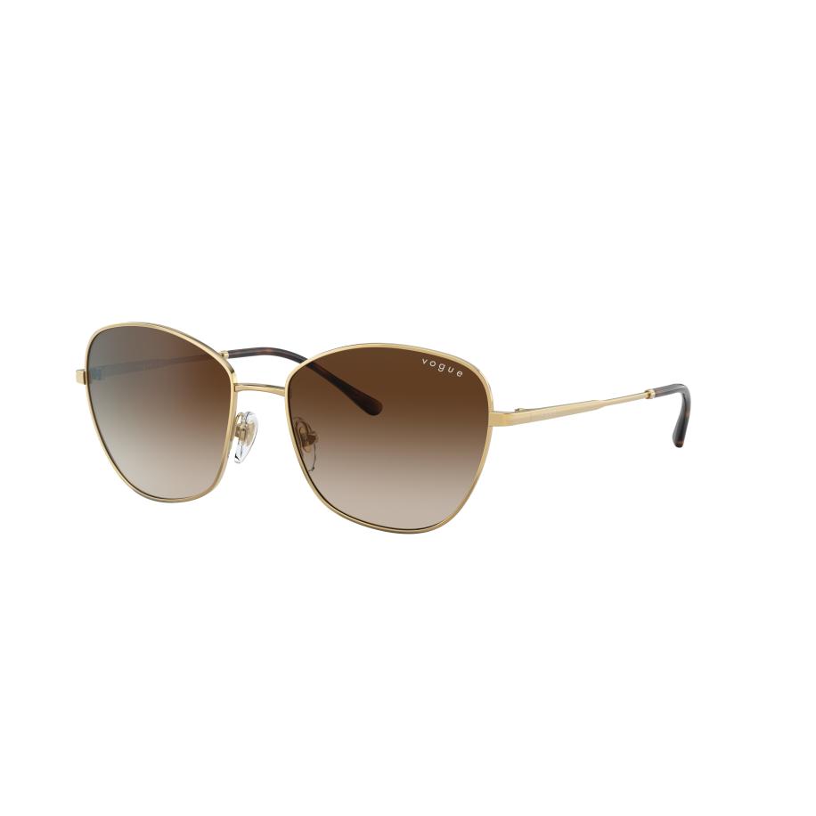 Vogue Eyewear Vrouwelijk Sunglass VO4232S - Framekleur: Goud, Lenskleur: Gradiënt bruin Bruin