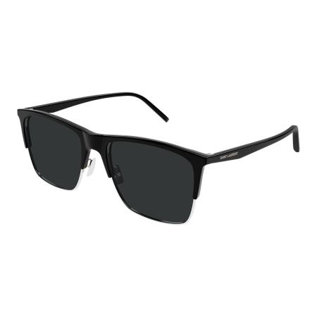 Saint Laurent SL 768/F Aziatische pasvorm 002 Zwart Heren Zonnebril