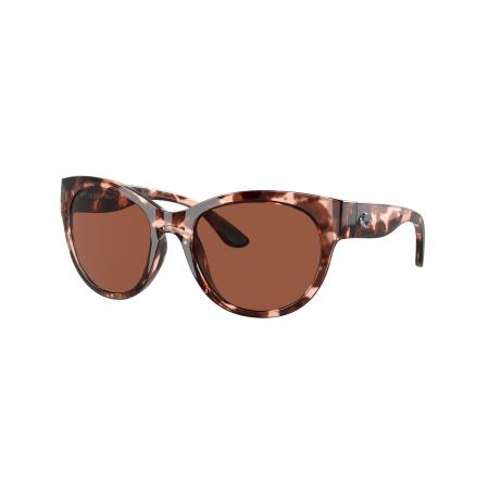 Costa Vrouwelijk Sunglass 6S9011 Maya - Framekleur: Glanzend koraal Tortoise, Lenskleur: Koper