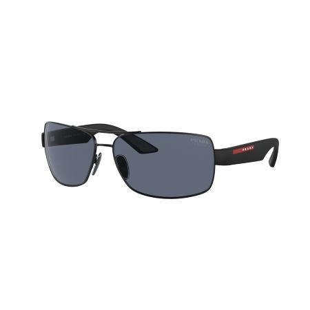 Prada Linea Rossa Mannelijk Sunglass PS 50ZS - Framekleur: Matzwart, Lenskleur: Blauwe tuning