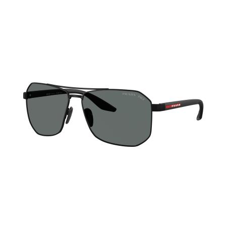 Prada Linea Rossa Mannelijk Sunglass PS A53S - Framekleur: Rubber zwart, Lenskleur: Polar donkergrijs