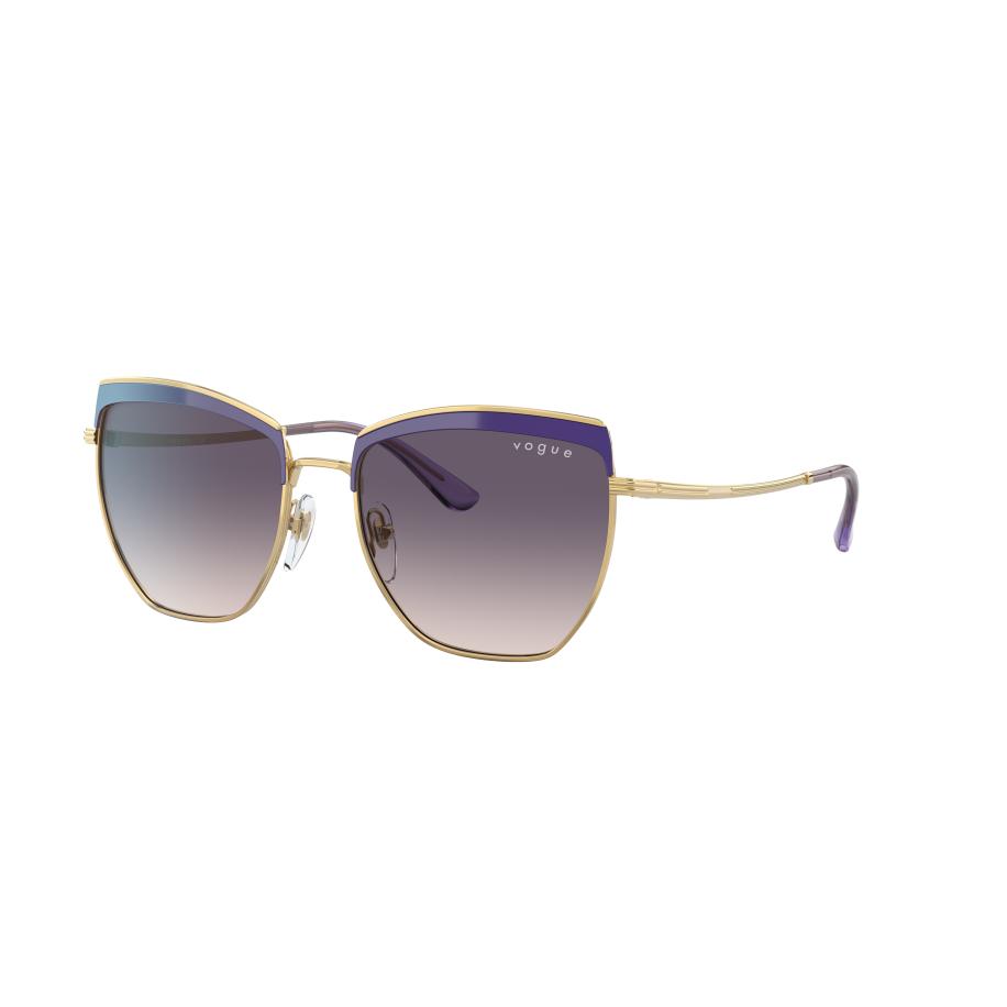 Vogue Eyewear Vrouwelijk Sunglass VO4234S - Framekleur: Top violet/goud, Lenskleur: Roze gradiënt donkergrijs Multicolor
