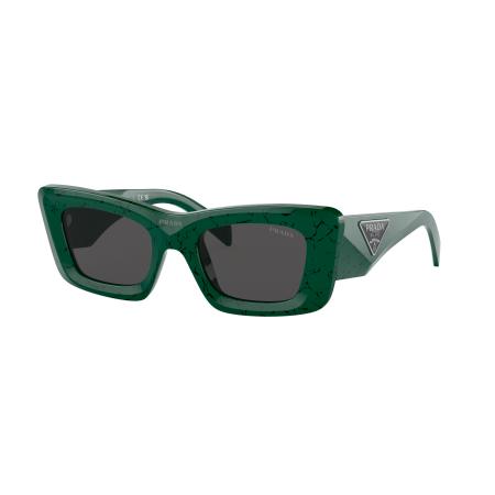 Prada Vrouwelijk Sunglass PR 13ZS - Framekleur: Groen marmer, Lenskleur: Donkergrijs