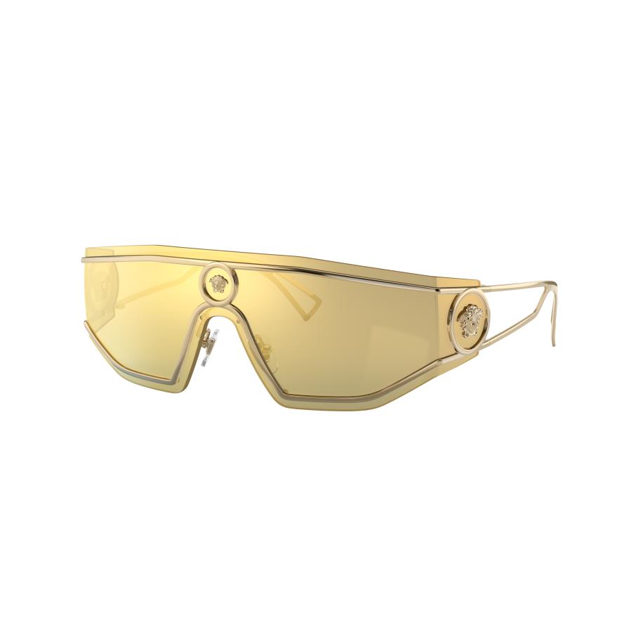 Versace Mannelijk Sunglass VE2226 - Framekleur: Goud, Lenskleur: Bruin Gespiegeld Goud Multicolor