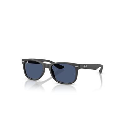 Ray-Ban New Wayfarer Kids zonnebril Rubber Donkergrijs montuur Blauw glazen 47-15