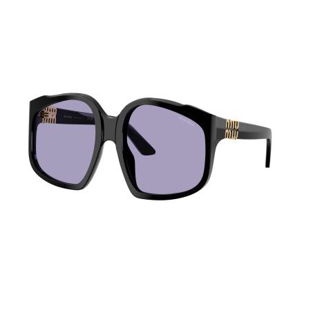 Miu Miu Vrouwelijk Sunglass MU A07S - Framekleur: Zwart, Lenskleur: Violet