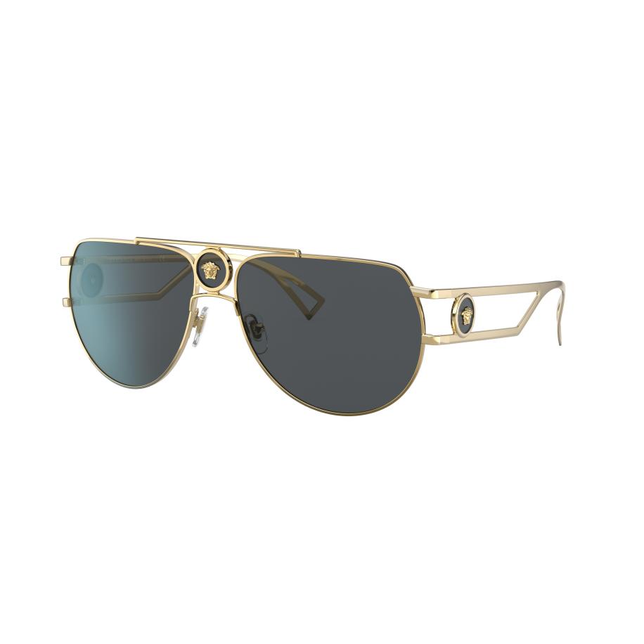 Versace Mannelijk Sunglass VE2225 - Framekleur: Goud, Lenskleur: Grijs Grijs