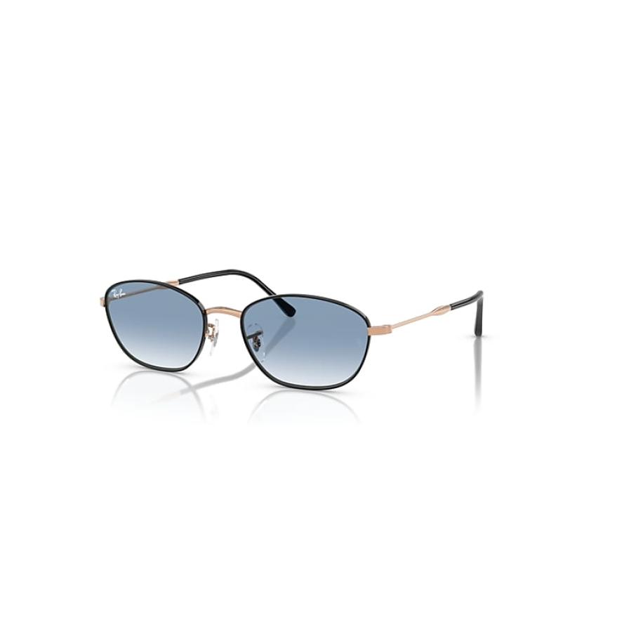 Ray-Ban Rb3749 zonnebril Roségoud montuur Blauw glazen 58-18 Roze