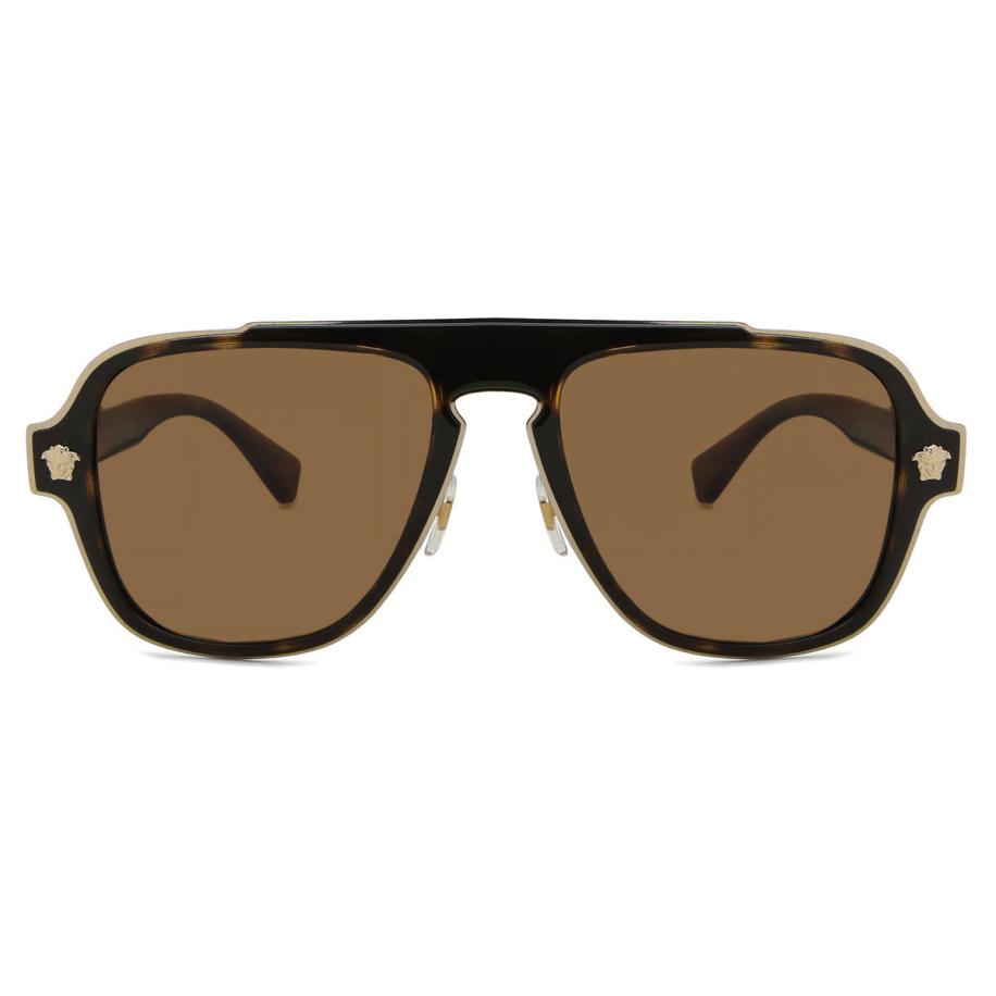 Versace VE2199 Aziatische pasvorm Polarized 1252LA Tortoiseshell Heren Zonnebril Oranje
