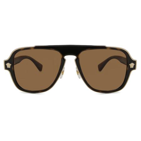Versace VE2199 Aziatische pasvorm Polarized 1252LA Tortoiseshell Heren Zonnebril