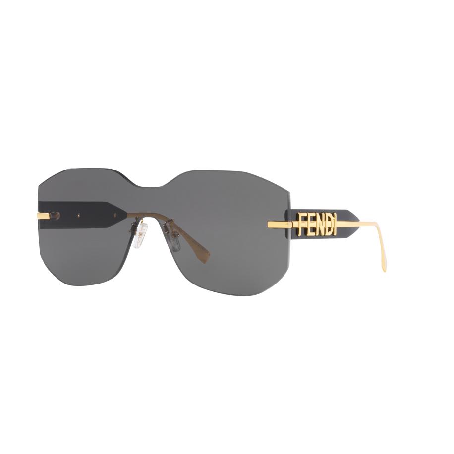 Fendi Vrouwelijk Sunglass FE40067U - Framekleur: Goud glanzend, Lenskleur: Grijs Grijs
