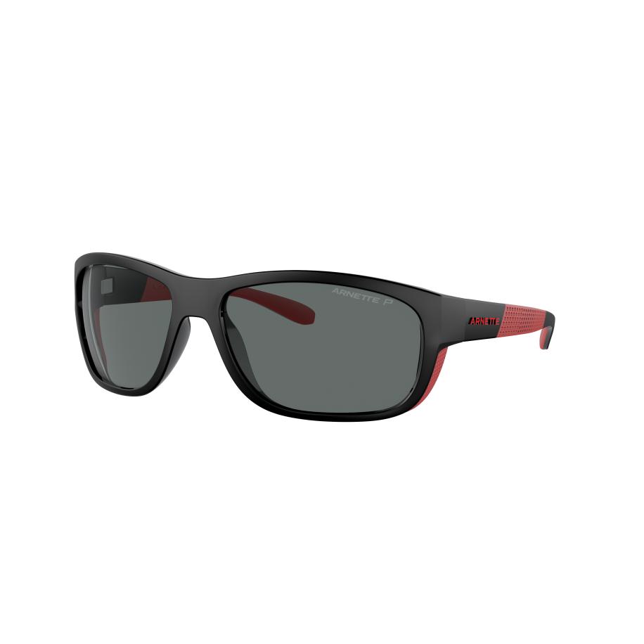 Arnette Mannelijk Sunglass AN4337 Floresta - Framekleur: Zwart/rood mat/glanzend, Lenskleur: Donkergrijs Polar Grijs