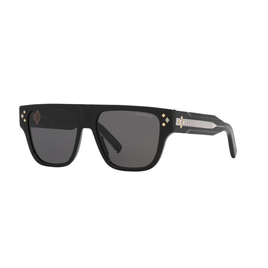 DIOR Mannelijk Sunglass Cd Diamond S6I Dm40124I - Framekleur: Zwart glanzend, Lenskleur: Grijs Grijs
