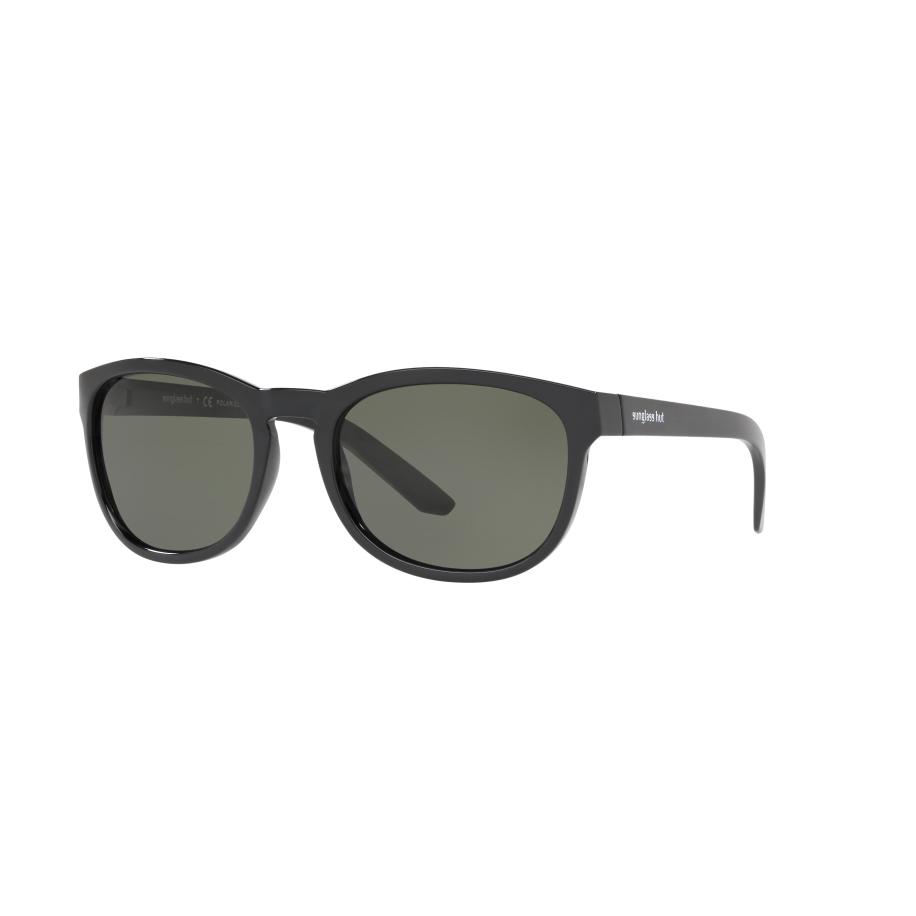 Sunglass Hut Collection Unisex Sunglass HU2015 - Framekleur: Zwart, Lenskleur: Grijszwart Multicolor