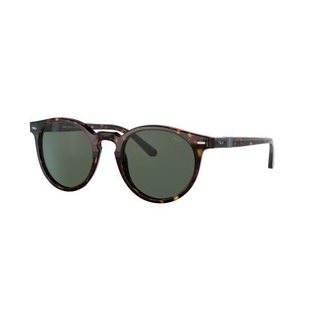 Polo Ralph Lauren Mannelijk Sunglass PH4151 - Framekleur: Glanzend donker Havana, Lenskleur: Groen