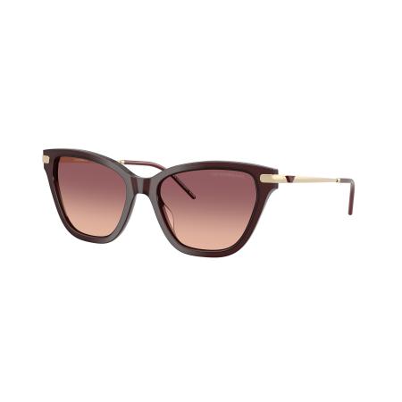 Emporio Armani Vrouwelijk Sunglass EA4251 - Framekleur: Glanzend opaal bordeaux, Lenskleur: Roze gradiënt violet
