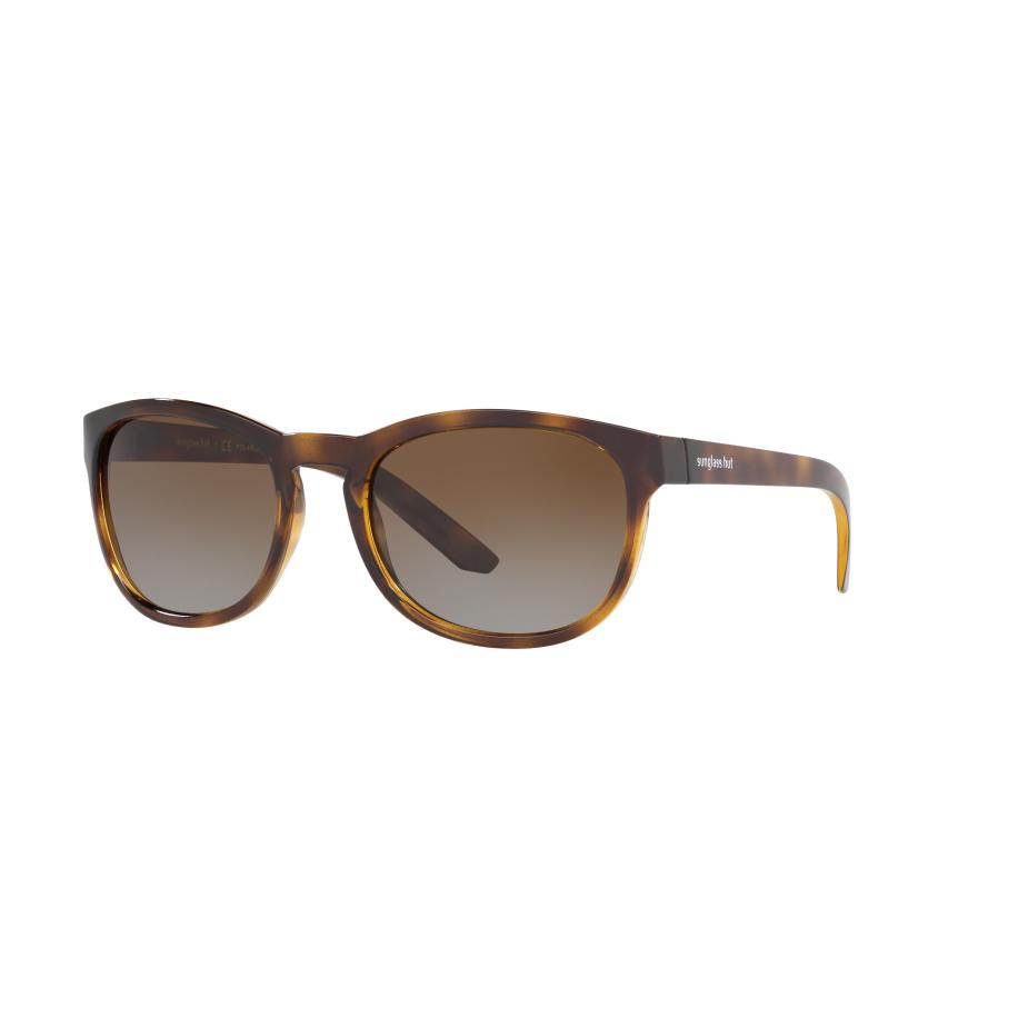 Sunglass Hut Collection Unisex Sunglass HU2015 - Framekleur: Havana, Lenskleur: Bruin Gradiënt Bruin