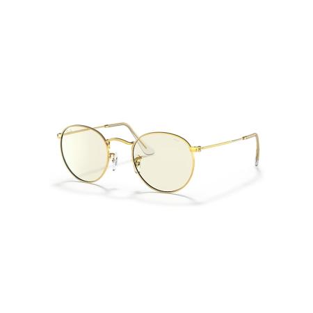 Ray-Ban Round Blue-violet Light Clear Evolve zonnebril Goud montuur Helder glazen 47-21