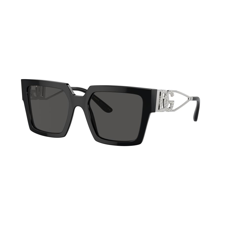 Dolce&Gabbana Vrouwelijk Sunglass DG4446B - Framekleur: Zwart, Lenskleur: Donkergrijs Grijs