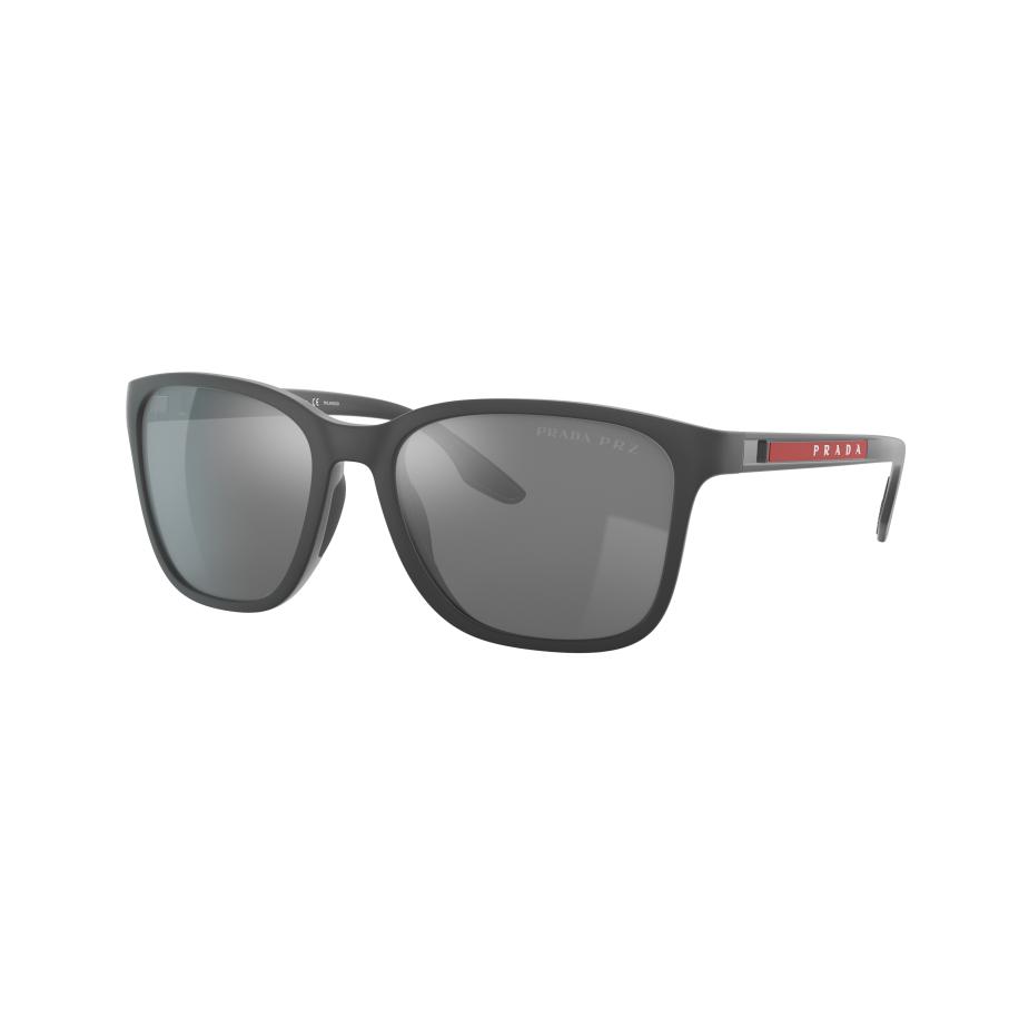 Prada Linea Rossa Mannelijk Sunglass PS 2WS - Framekleur: Grijs Rubber, Lenskleur: Polar donkergrijs gespiegeld zilver Multicolor