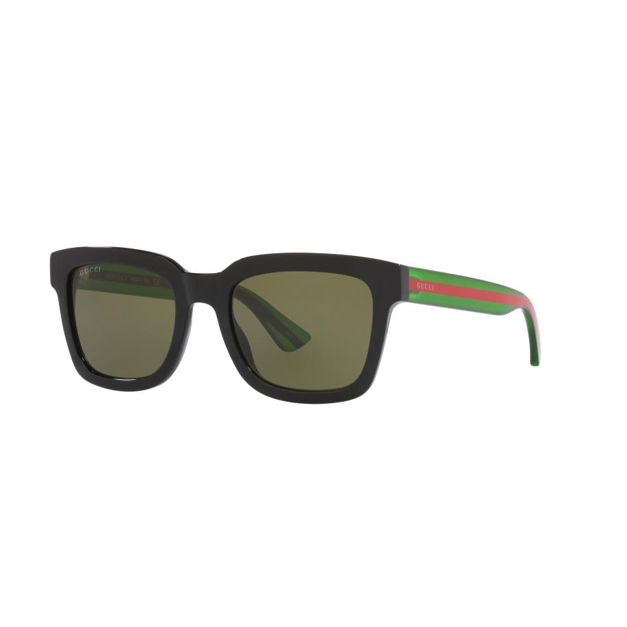 Gucci GG0001SN 2 Zwart Heren Zonnebril Groen