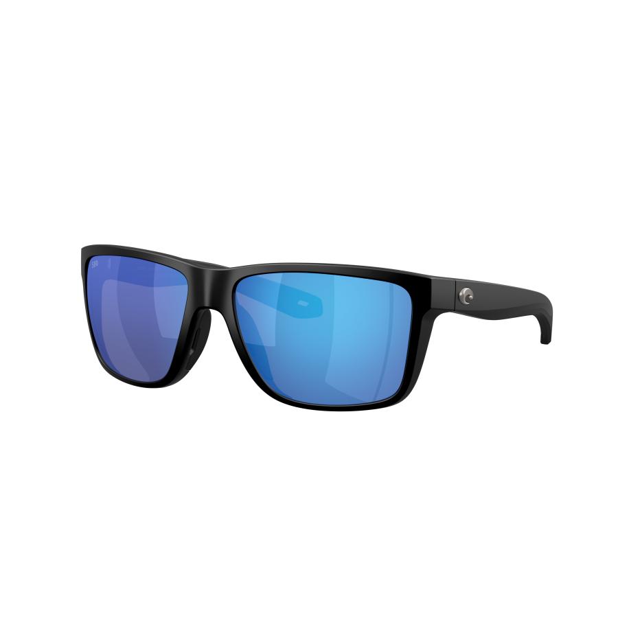 Costa Mannelijk Sunglass 6S9120 Broadbill II - Framekleur: Matzwart, Lenskleur: Blauw gespiegeld Blauw