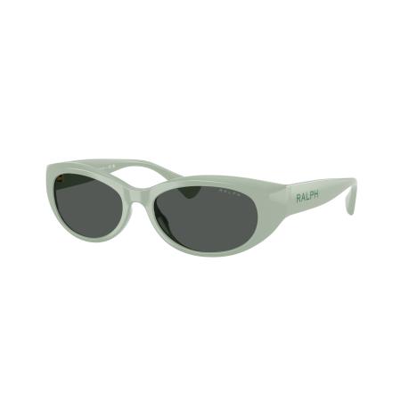 Ralph Vrouwelijk Sunglass RA5327U - Framekleur: Glanzend effen salie, Lenskleur: Donkergrijs
